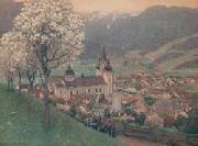 Gustav Jahn Prozession bei Mariazell. oil painting reproduction
